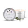  The Rustic House Silver Evergreen/Embers Scent Travel Candle 4 Oz