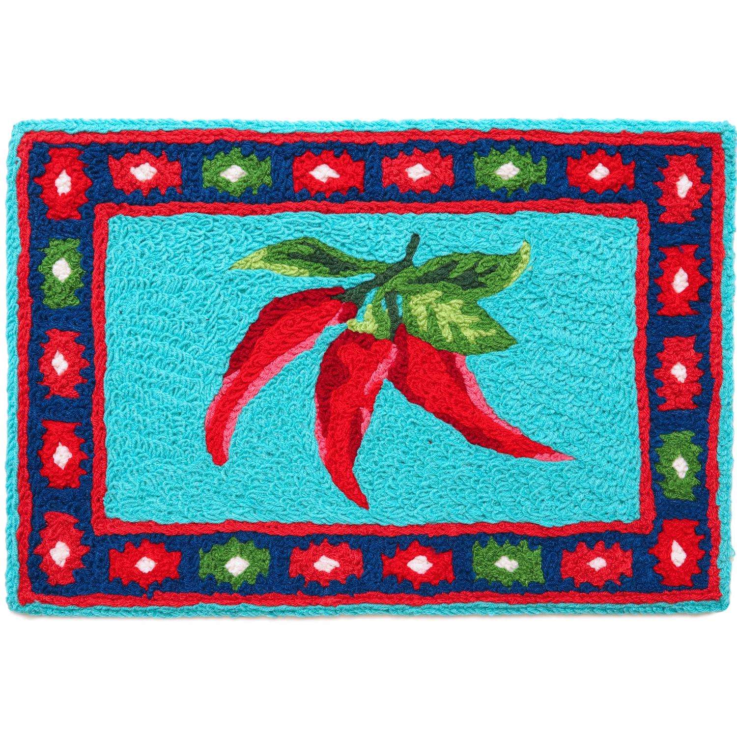  Jellybean 20 In. W X 30 In. L Multicolored Mucho Caliente Polyester Accent Rug