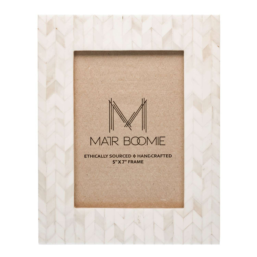  Matr Boomie Artemis Pearl Bone Picture Frame 9.5 In. H X 7.5 In. W