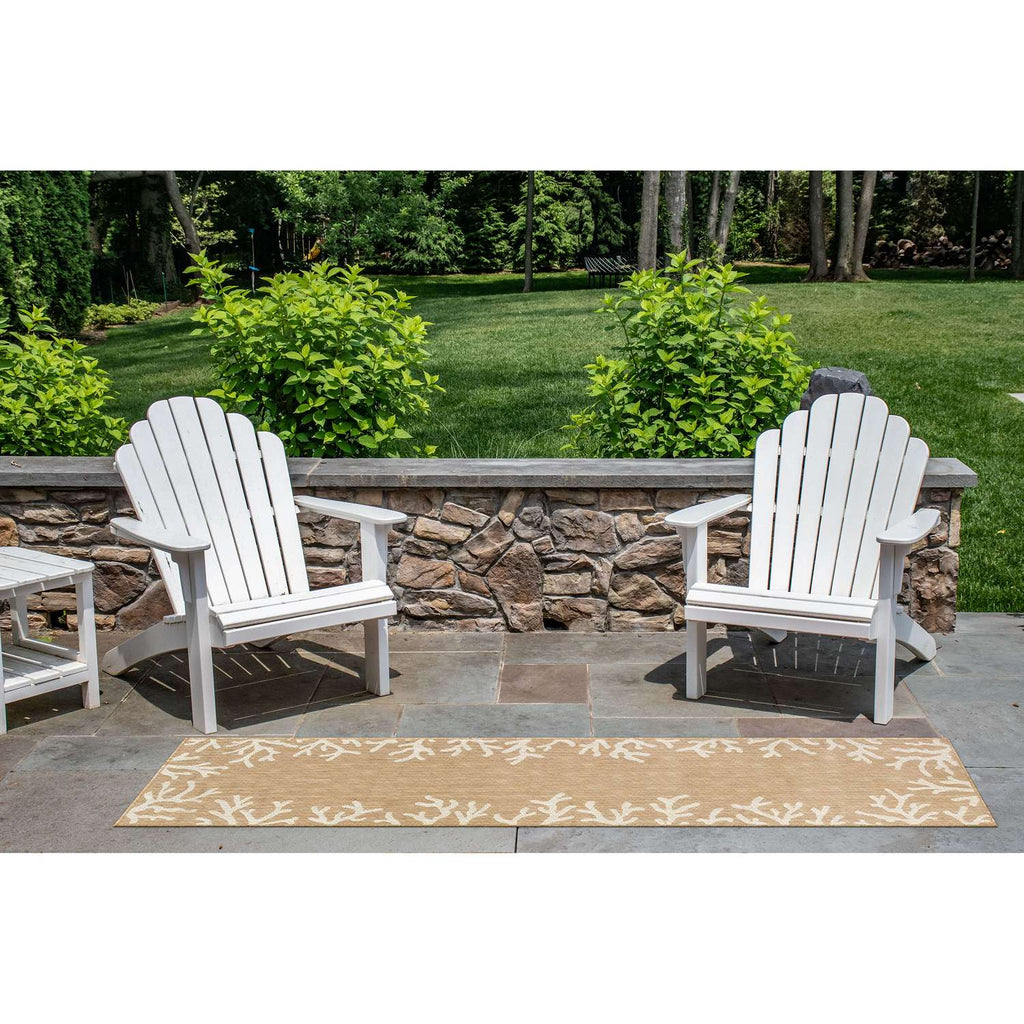  Liora Manne Carmel 4.85 Ft. W X 7.5 Ft. L Sand Casual Polypropylene Accent Rug