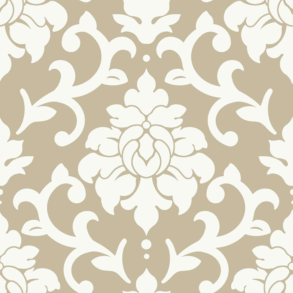  RoomMates 20.5 In. W X 16.5 Ft. L Damask Gold Vinyl Peel And Stick Wallpaper