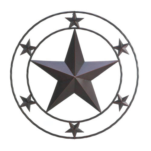  Accent Plus 24 In. H X 4 In. W X 24 In. L Texas Star Cast Iron Wall Decoration