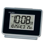  Seiko 5.00 In. Black Alarm Clock Analog Battery Operated