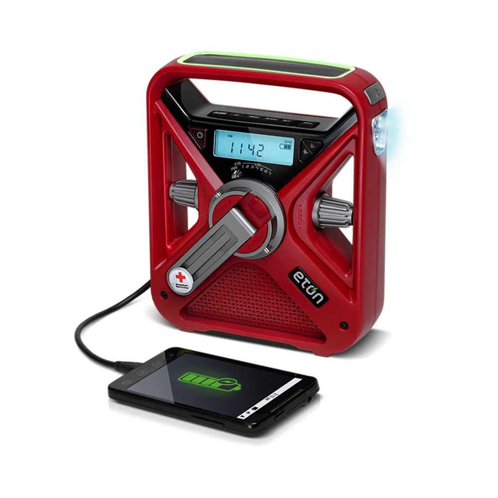  Eton American Red Cross Red Weather Alert Radio Flashlight Digital Battery Operated
