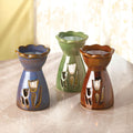  Fragrance Foundry Tulip Cutout 4.5 In. H X 3.75 In. W Assorted Porcelain Oil Warmer Set