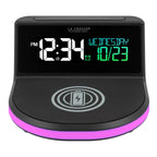  La Crosse Technology 4.97 In. Black Wireless Charging Alarm Clock Digital Plug-In
