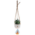  Karma Gifts 2 In. H X 3 In. W X 2 In. L Multicolored Ceramic Hanging Succulent Pot
