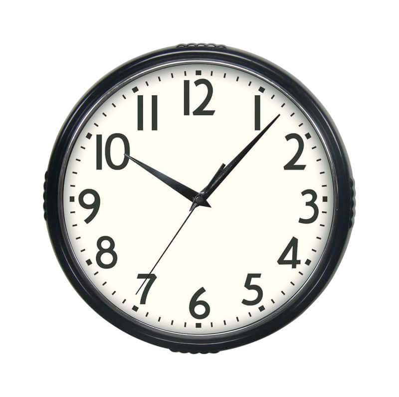  Westclox 9.75 In. L X 9 In. W Indoor Modern Analog Wall Clock Glass/Plastic Black