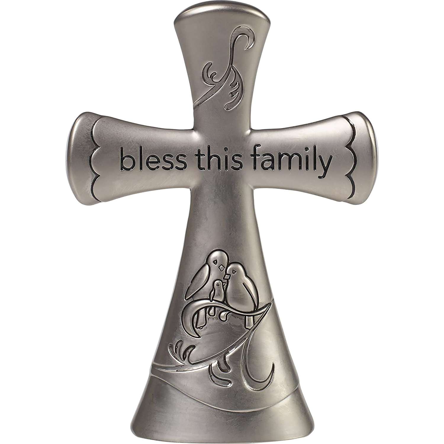  Precious Moments 4.25 In. H Silver Cast Zinc Alloy Tabletop Cross