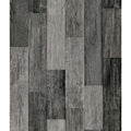  RoomMates 20.5 In. W X 16.5 Ft. L Weathered Wood Plank Black Vinyl Peel And Stick Wallpaper
