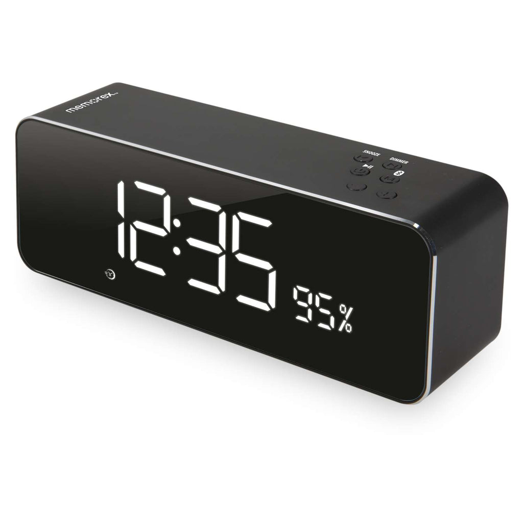  Memorex 4.33 In. Black Bluetooth Clock Radio Digital Battery Operated