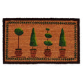  Home & More 1.42 Ft. W X 2.42 Ft. L Brown Topiary Coir Door Mat
