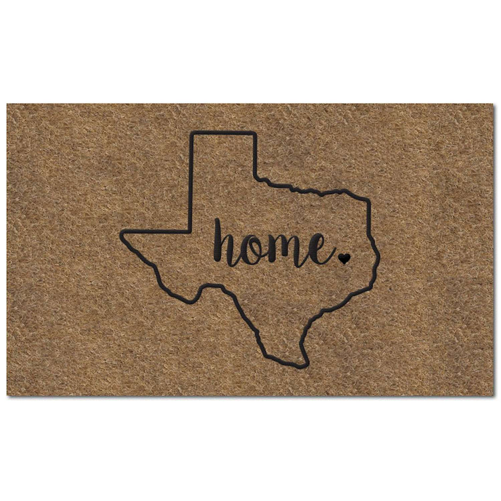  Americo Home Printed KoKo 18 In. W X 30 In. L Black/Tan Texas Home Entrance Mat