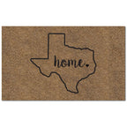  Americo Home Printed KoKo 18 In. W X 30 In. L Black/Tan Texas Home Entrance Mat