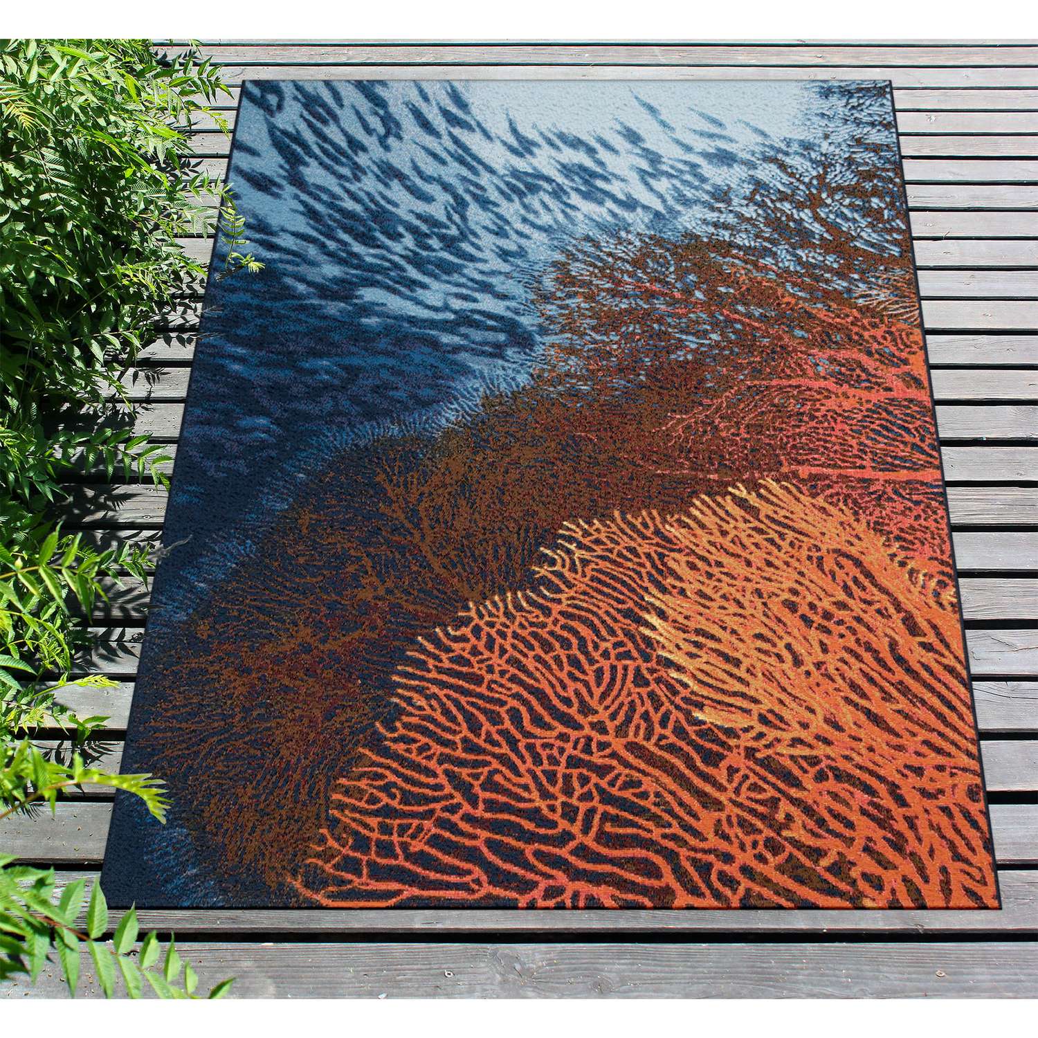  Liora Manne Marina 1.92 In. W X 7.5 In. L Multi-color Casual Polypropylene Accent Rug