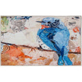  Olivia's Home 22 In. W X 32 In. L Multicolored Backyard Bluebird Polyester Rug