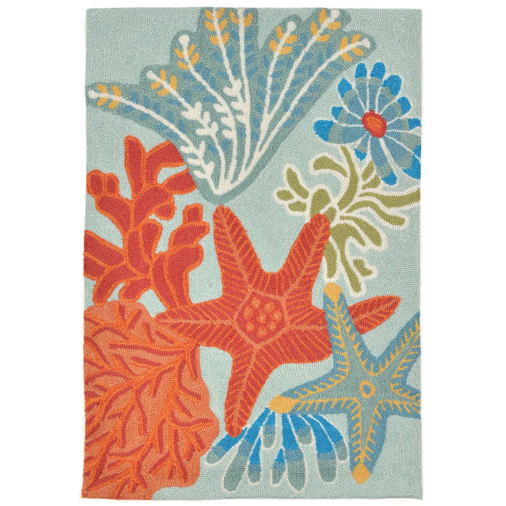 Liora Manne Ravella 2 Ft. W X 3 Ft. L Multi-color Ocean Scene Polypropylene Accent Rug