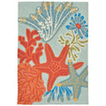  Liora Manne Ravella 2 Ft. W X 3 Ft. L Multi-color Ocean Scene Polypropylene Accent Rug