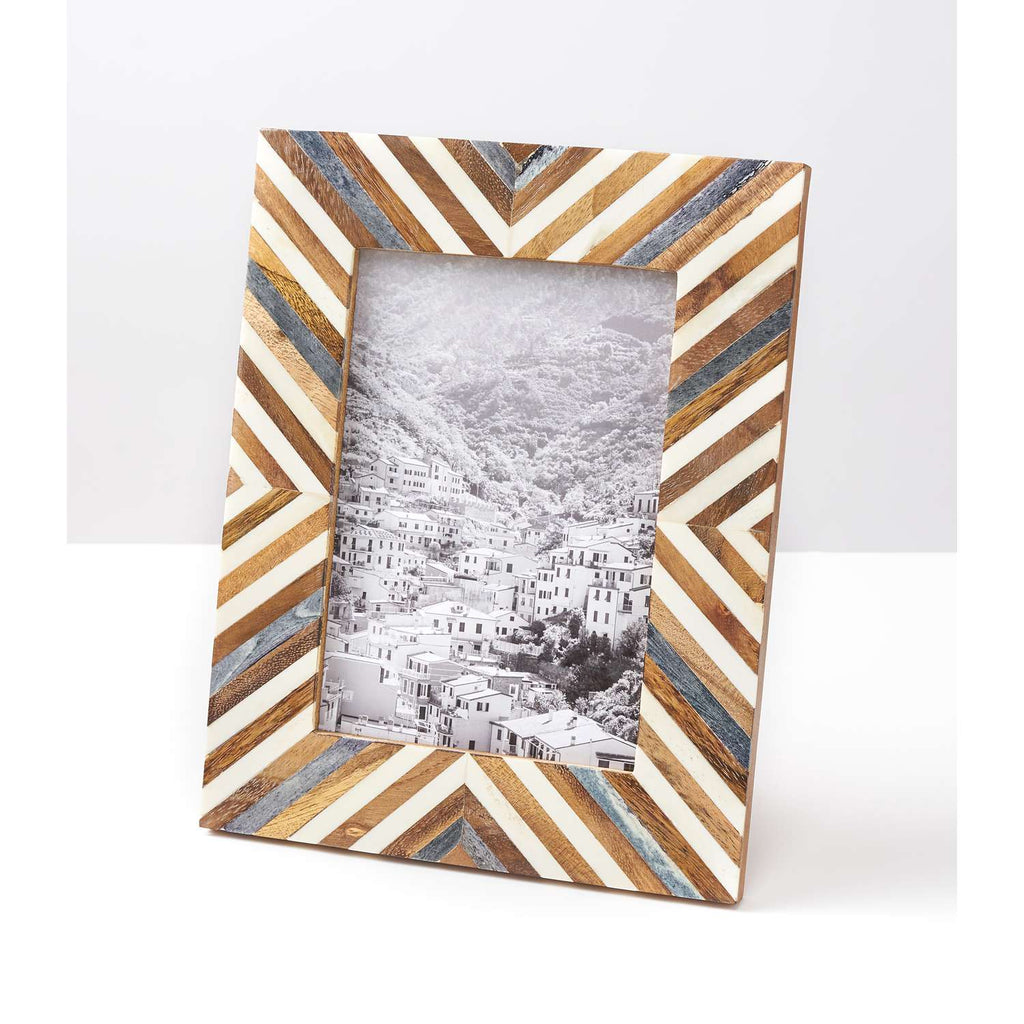  Matr Boomie Banka Mundi Brown/White Bone Picture Frame 9.5 In. H X 7.5 In. W