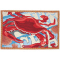  Homefires 22 In. W X 34 In. L Multicolored Fresh Catch Crab Accent Rug