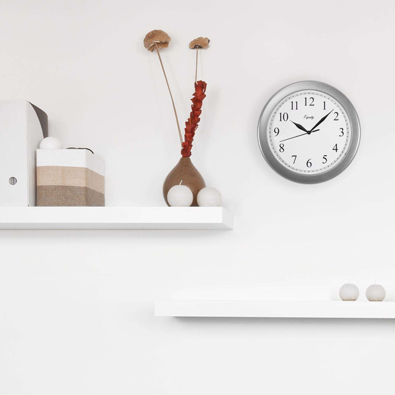  La Crosse Technology 10 In. L X 1 In. W Indoor Analog Wall Clock Plastic Silver