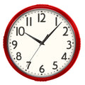  Westclox 9.5 In. L X 9.5 In. W Indoor Modern Analog Wall Clock Glass/Plastic Red