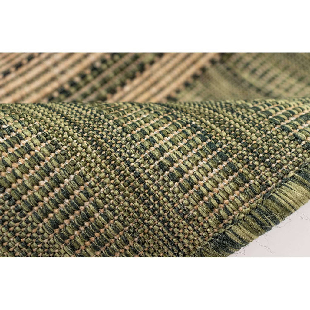  Liora Manne 4.83 Ft. W X 7.5 Ft. L Green Stripe Polypropylene Accent Rug