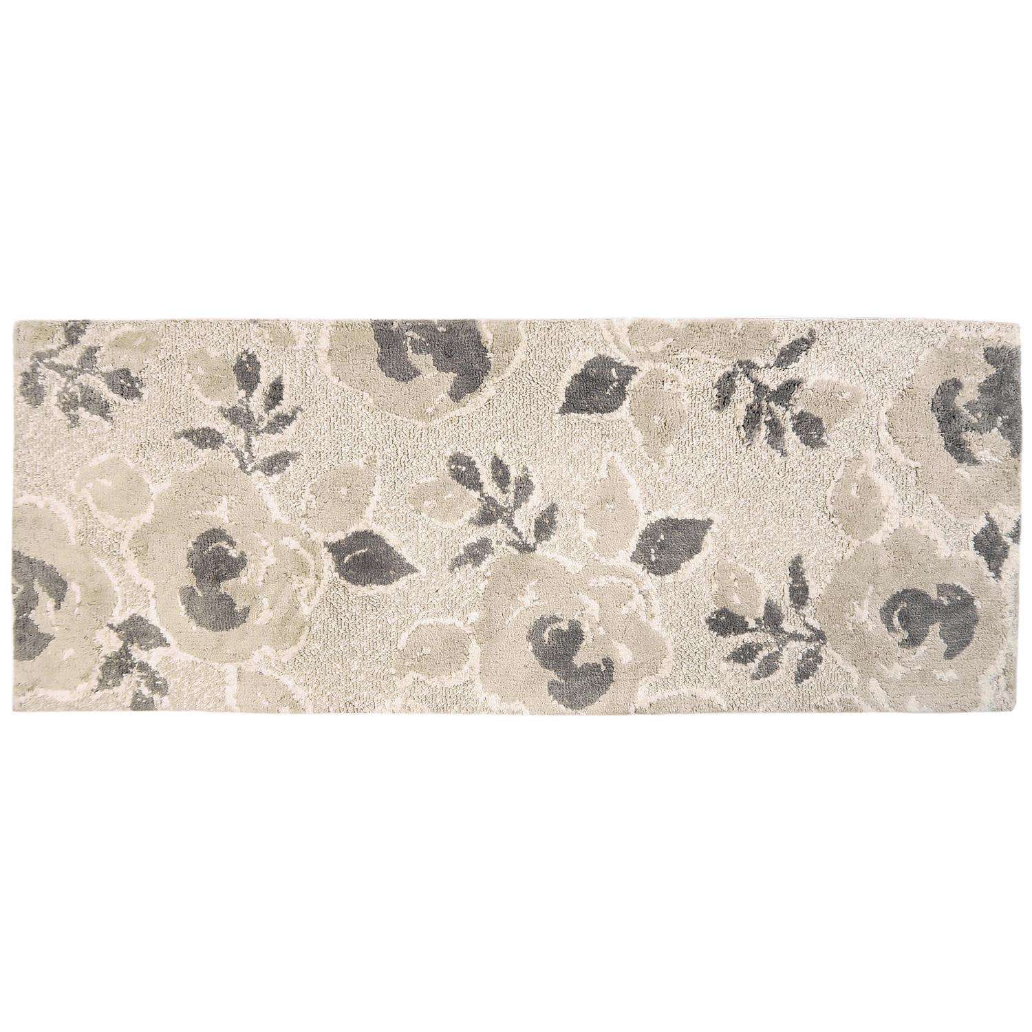  Simple Spaces 21 In. W X 54 In. L Multicolored Mocha Roses Polyester Rug