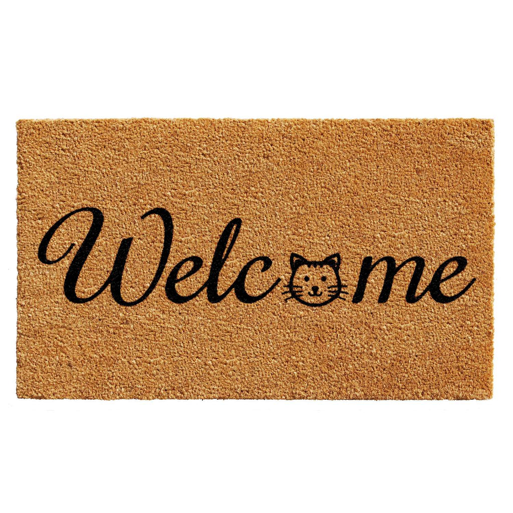  Home & More 1.42 W X 2.42 L Multi-color Kitty Welcome Coir Door Mat