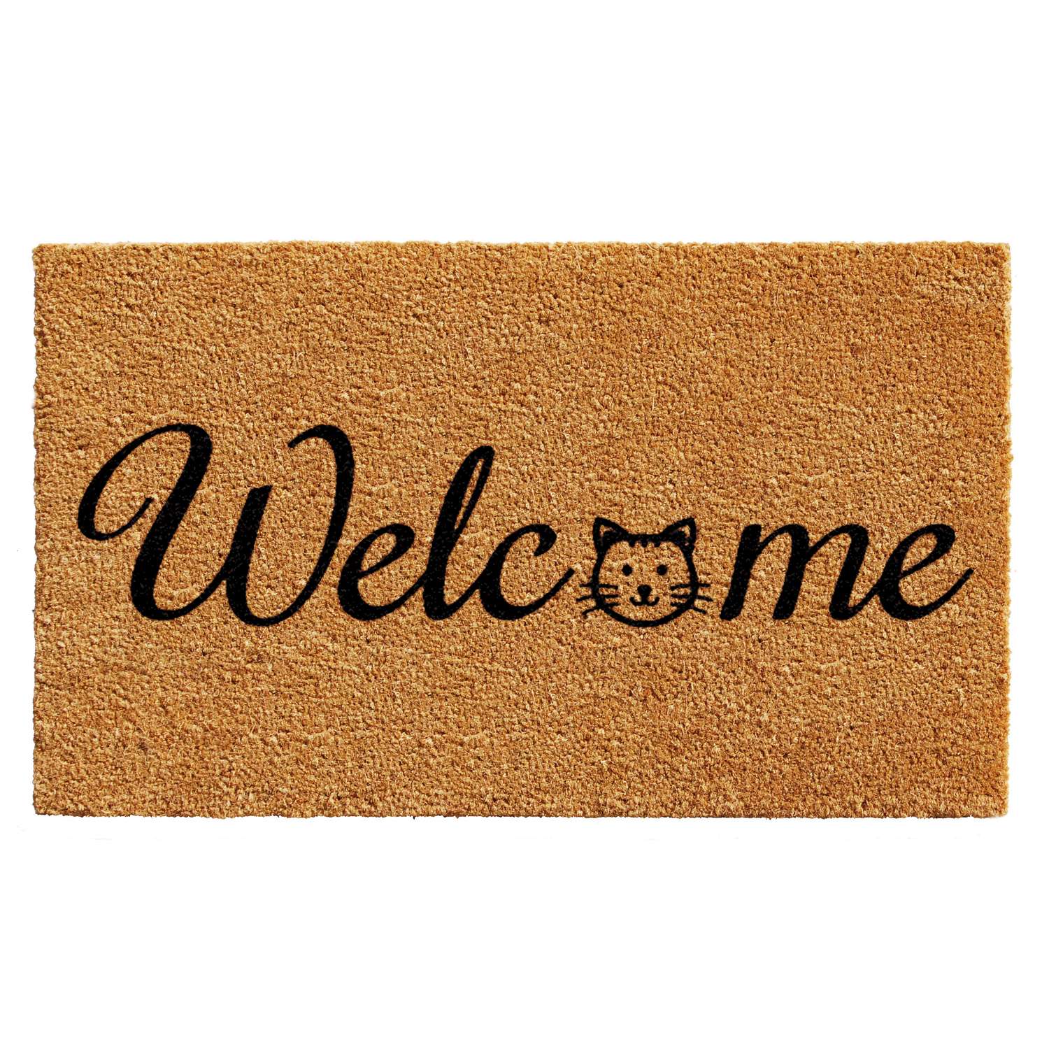  Home & More 1.42 W X 2.42 L Multi-color Kitty Welcome Coir Door Mat