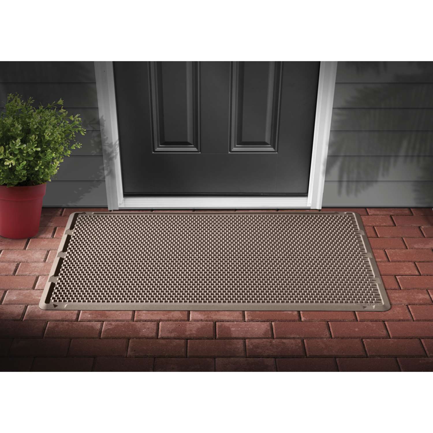  WeatherTech Outdoor Mats 30 In To W X 60 In To L Brown Thermoplastic Door Mat