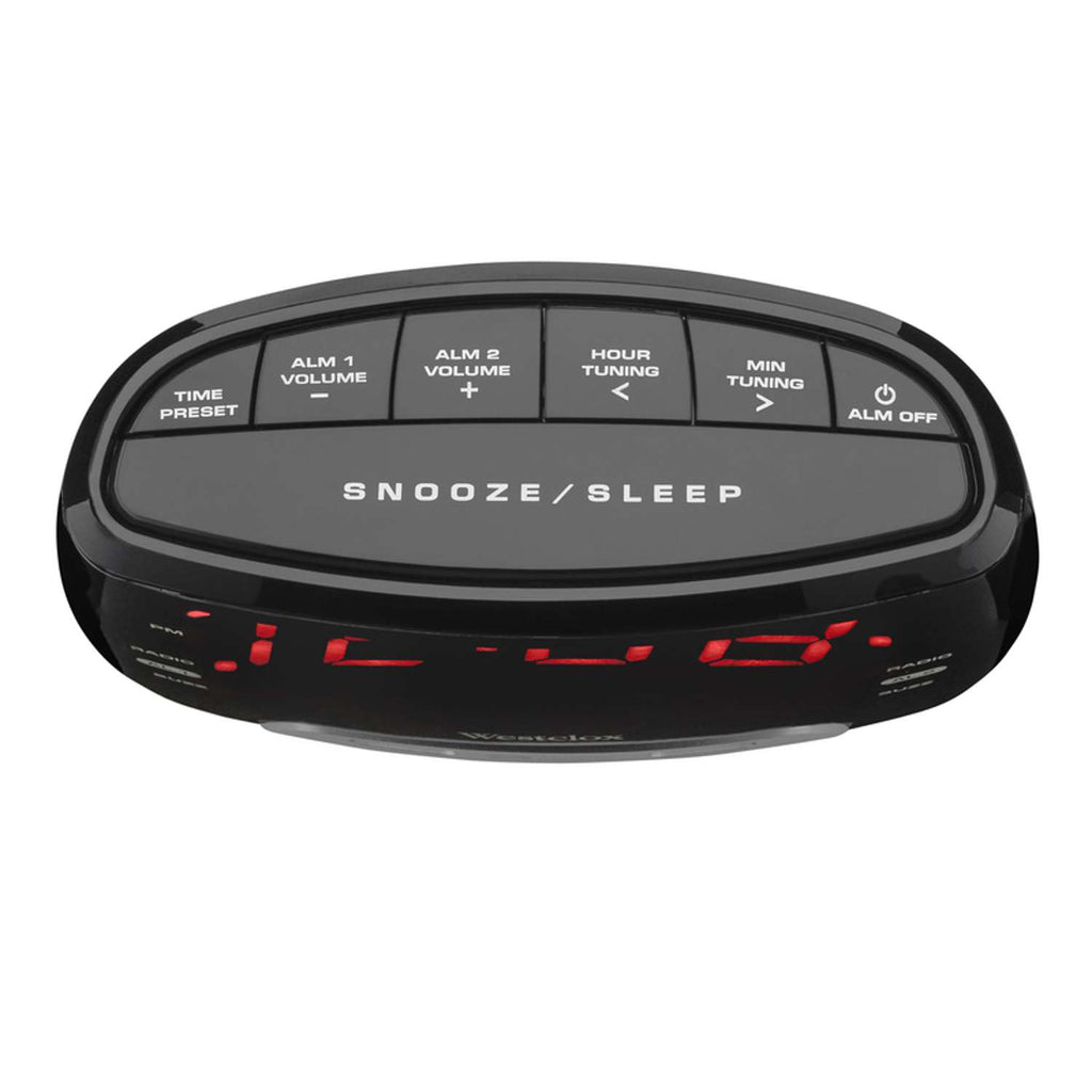  Westclox 1.4 In. Black USB Clock Radio Digital Plug-In