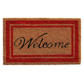  Home & More 1.58 W X 2.58 L Multi-color Red Border Welcome Coir Door Mat