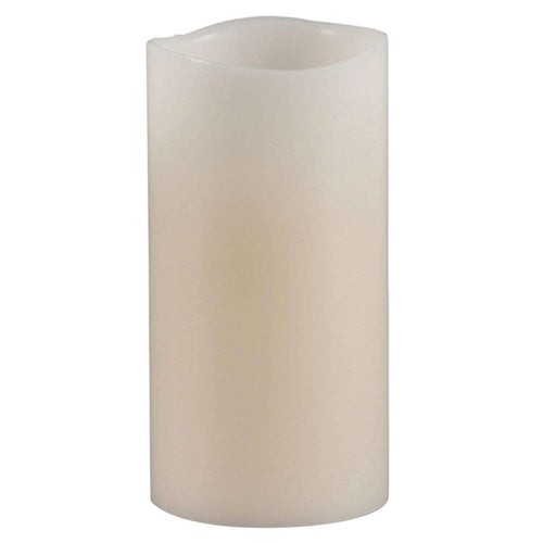  Everlasting Glow Bisque Vanilla Scent Wavy Edge Pillar Flameless Flickering Candle