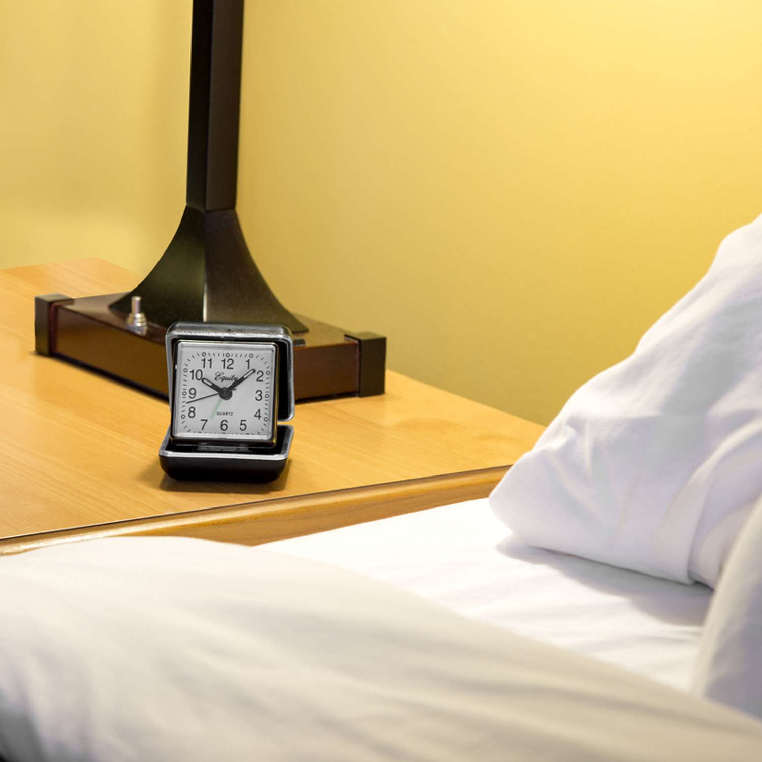  La Crosse Technology Equity 3.5 In. Black Travel Alarm Clock Analog Battery Operated