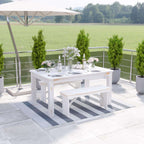 Flash Furniture 81.5 In. W X 60 In. L Gray/White Polypropylene Rug