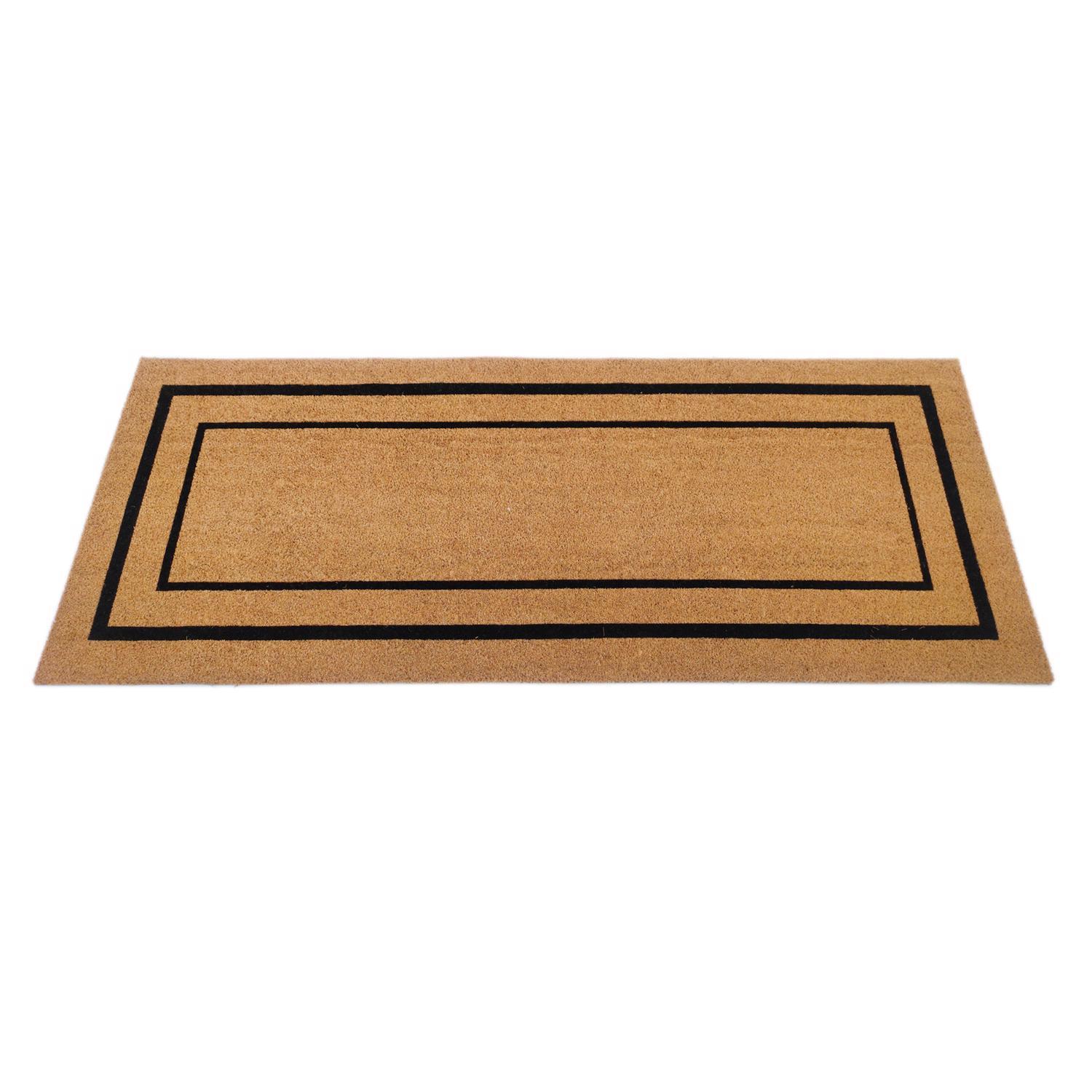  First Concept 24 In. W X 60 In. L Black/Natural Coir/Vinyl Door Mat