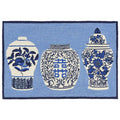  Liora Manne Frontporch 2 Ft. W X 3 Ft. L Blue Traditional Polyester Rug