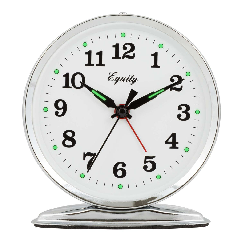  La Crosse Technology Equity 4.4 In. Silver Alarm Clock Analog