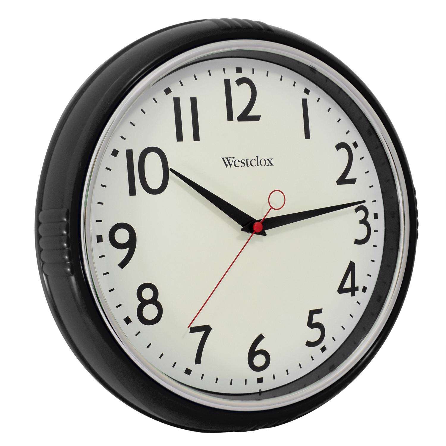  Westclox 12 In. L X 12 In. W Indoor Vintage Analog Wall Clock Plastic Black