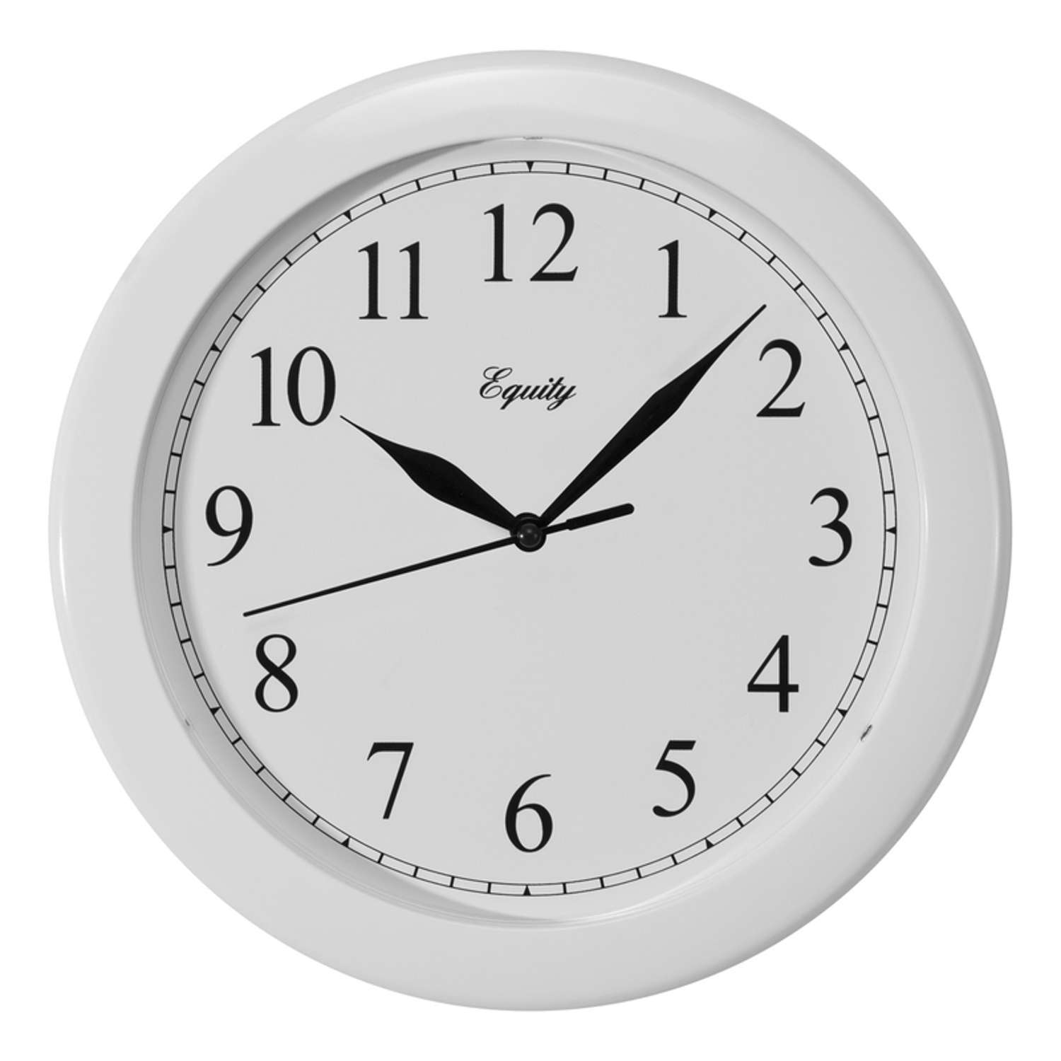  La Crosse Technology 10 In. L X 10 In. W Indoor Classic Analog Wall Clock Plastic White
