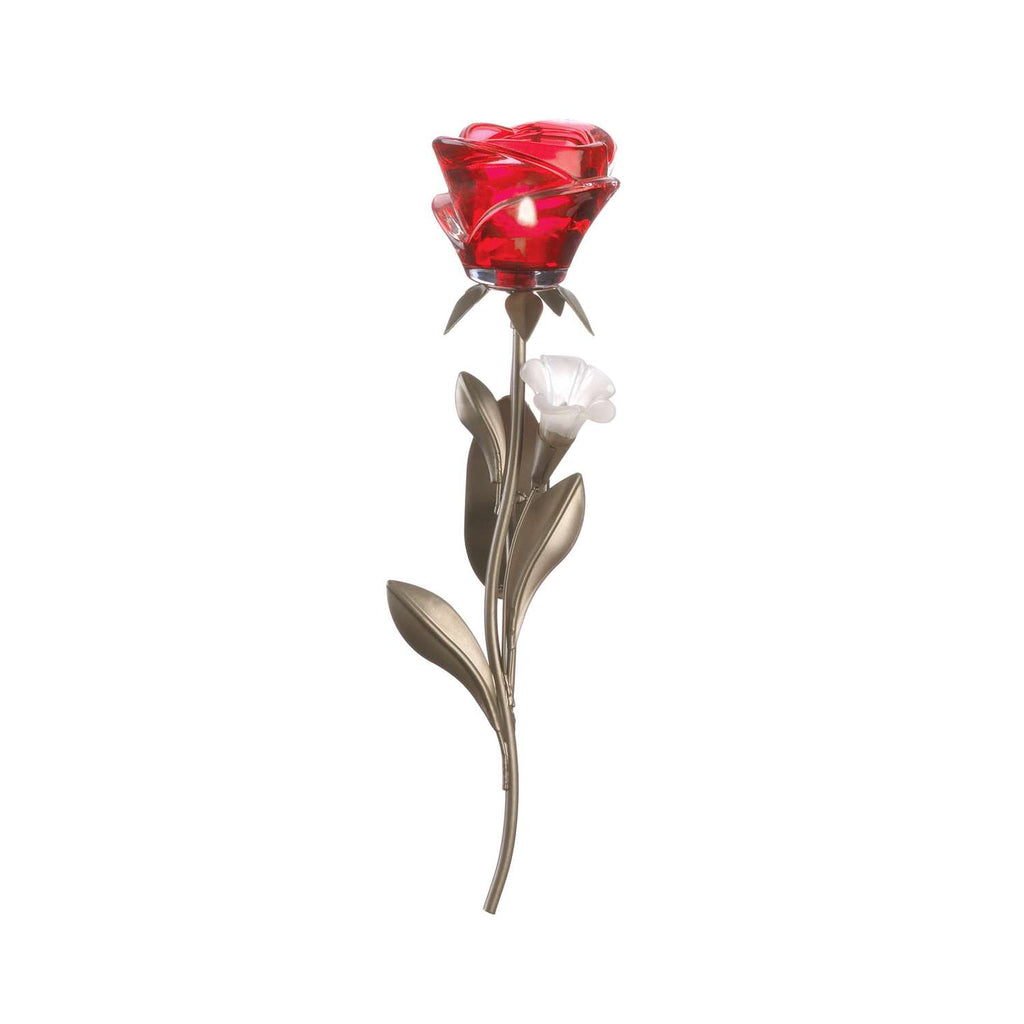  Gallery Of Light 13.5 In. H X 4 In. W X 4.75 In. L Gray/Red Glass/Iron Candle Sconce