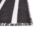  Liora Manne Sorrento 3.5 Ft. W X 5.5 Ft. L Black Pinstripe Polyester Rug