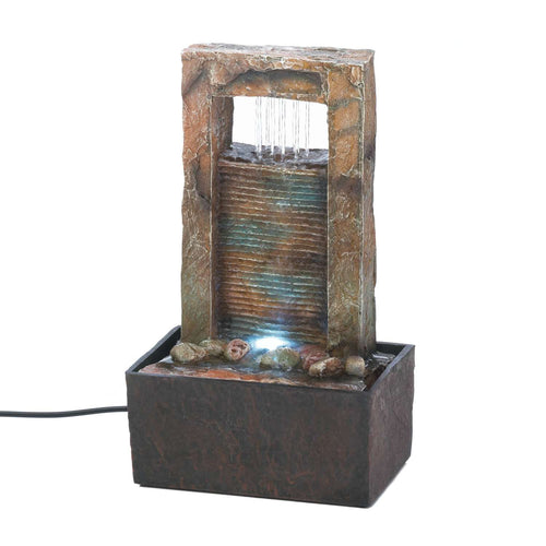  Cascading Fountains 9.75 In. H X 4 In. W X 6 In. L Multicolored Poly Resin Ancient Falls Fountain