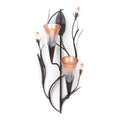  Gallery Of Light 15.5 In. H X 3.25 In. W X 6.5 In. L Morning Lily Glass/Iron Wall Sconce