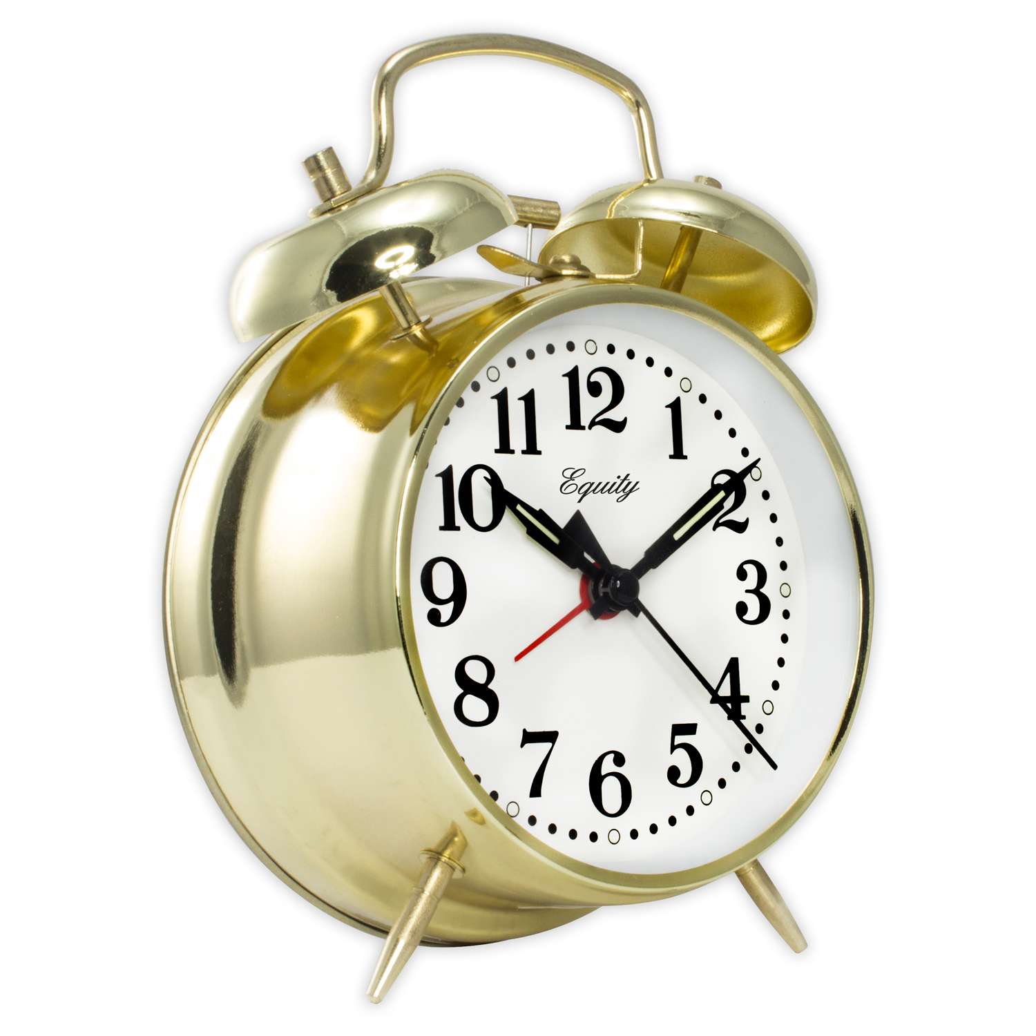  La Crosse Technology Equity 2.25 In. Gold Twin Bell Alarm Clock Analog