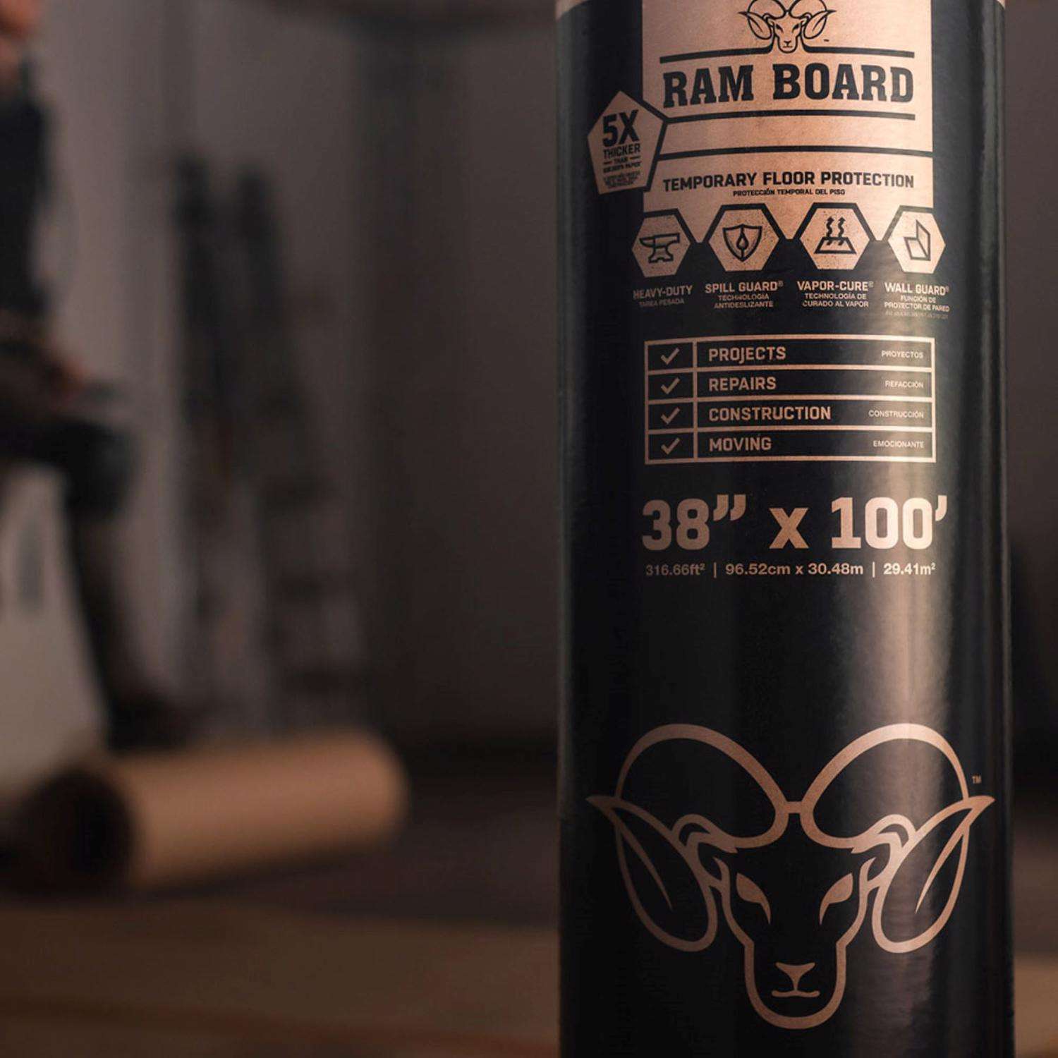 Ram Board Floor Protection 38 In. W X 100 Ft. L Paper White 1 Pk
