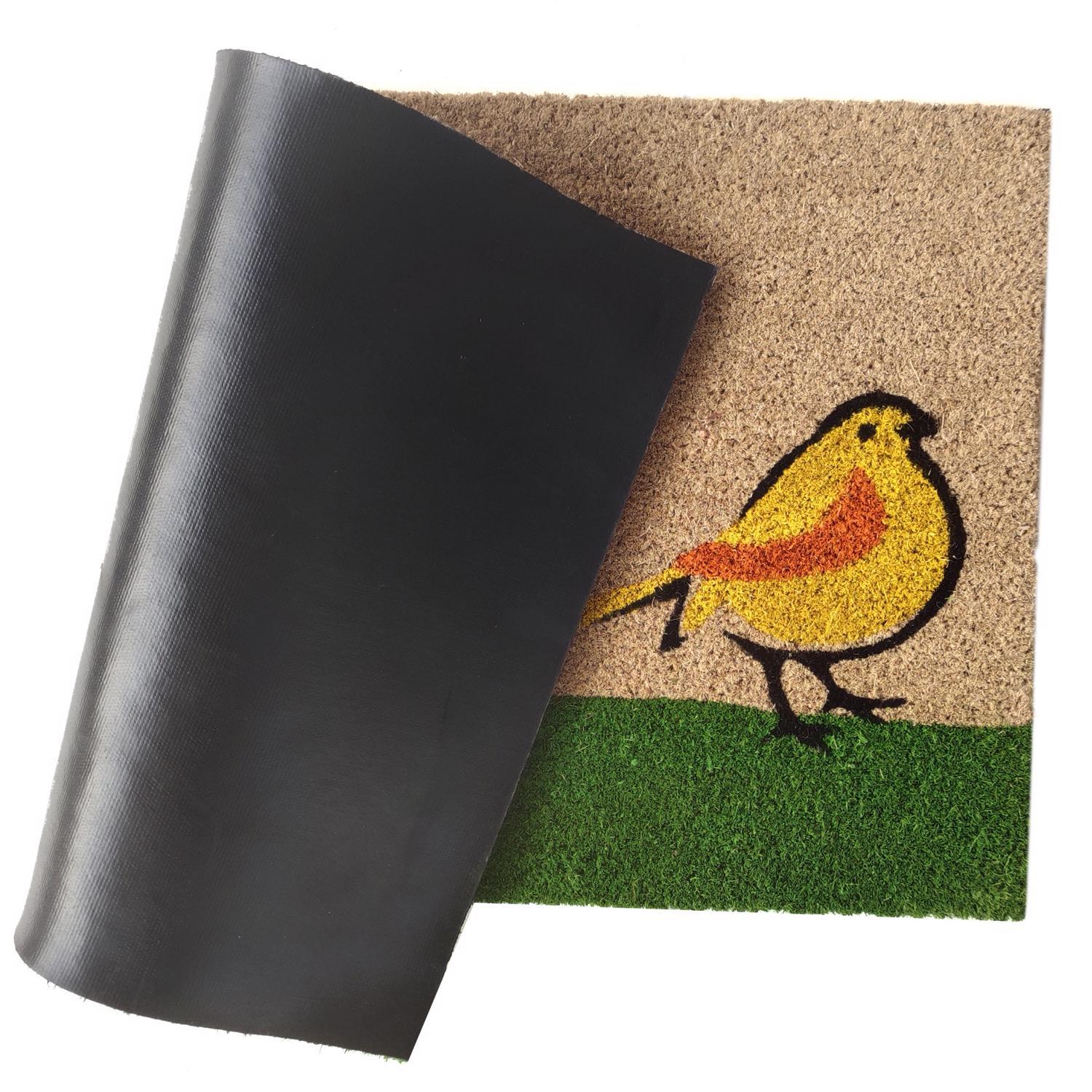  First Concept 18 In. W X 30 In. L Multi-Color Welcome Birds Coir Door Mat