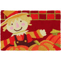  Jellybean Harvest Scarecrow 30 In. W X 20 In. L Multicolored Pattern Polyester Accent Rug