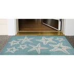  Liora Manne Capri 2 Ft. W X 3 Ft. L Blue Casual Polyester Rug